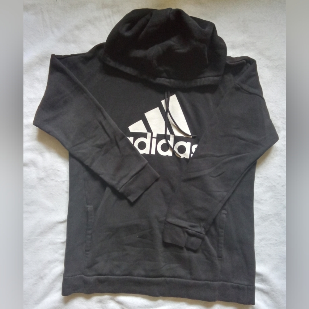 Adidas woman's black long sleeve pullover hoodie
